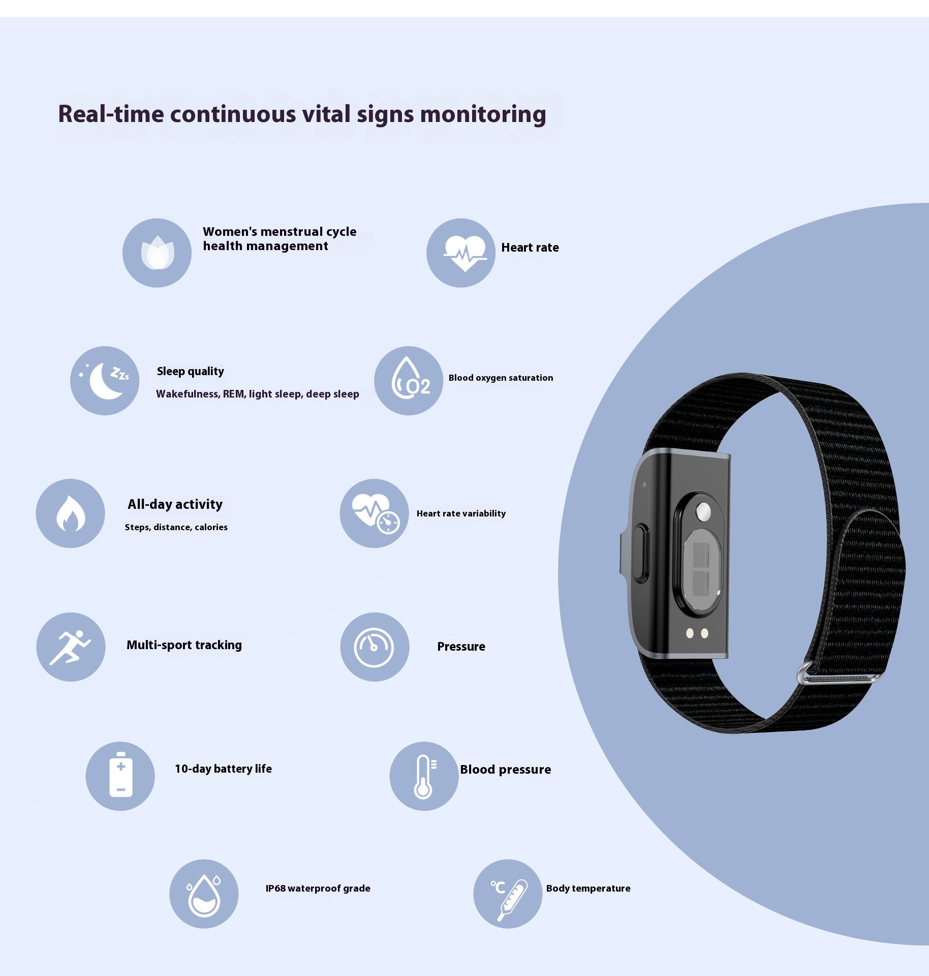 Health tracking watch